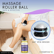 Load image into Gallery viewer, Cellulite, Sore Muscle &amp; Lavender Relaxation Massage Oils with Roller Massage Ball and Massager Mitt- Perfect Spa Gift Set