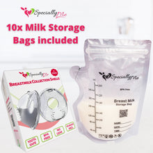 Load image into Gallery viewer, 2 Pc Silicone Breast Milk Collector Cup with Milk Bags